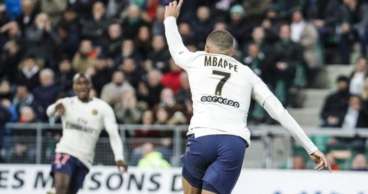 Mbappé silenció Saint-Étienne con esta mágica volea