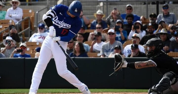 VIDEO: Shohei Ohtani descargó su primer jonrón con los Dodgers en la Liga del Cactus