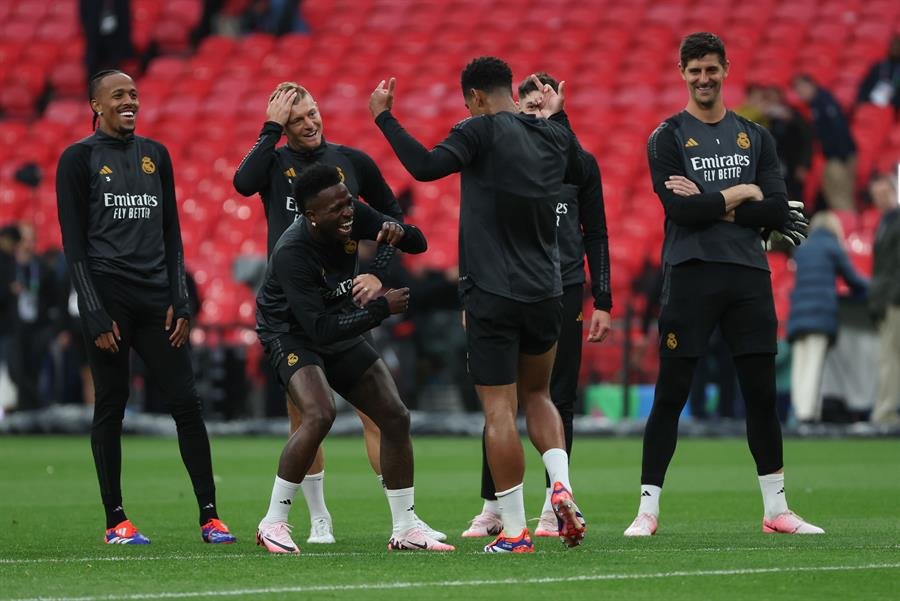 Entrenamiento del Real Madrid previo a la final de la Champions League