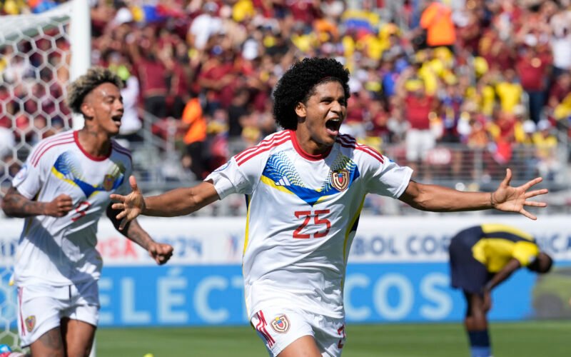 Eduard Bello anotó dos goles con la Vinotinto en la Copa América 2024. (Godofredo A. Vásquez/AP Photo)