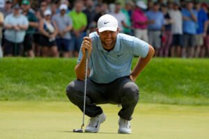 Scottie Scheffler es uno de los grandes favoritos para ganar el oro del golf en París 2024. (Seth Wenig/AP Photo)