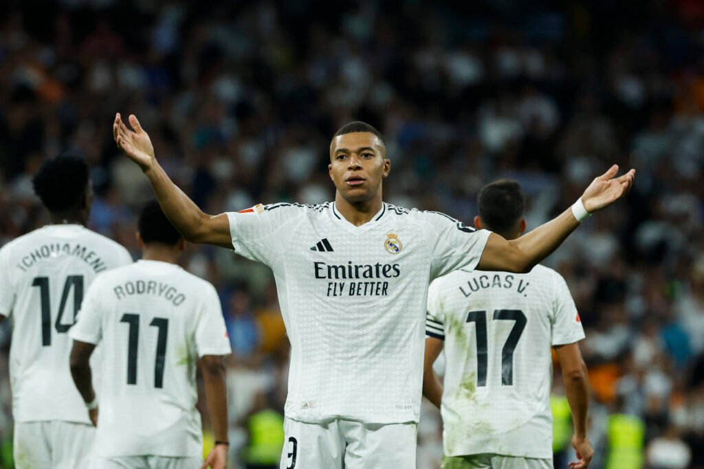 Kylian Mbappé marcó en la victoria ante el Alavés esta semana en el Santiago Bernabéu.