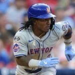 Luisángel Acuña conectó dos hits en su debut en Grandes Ligas