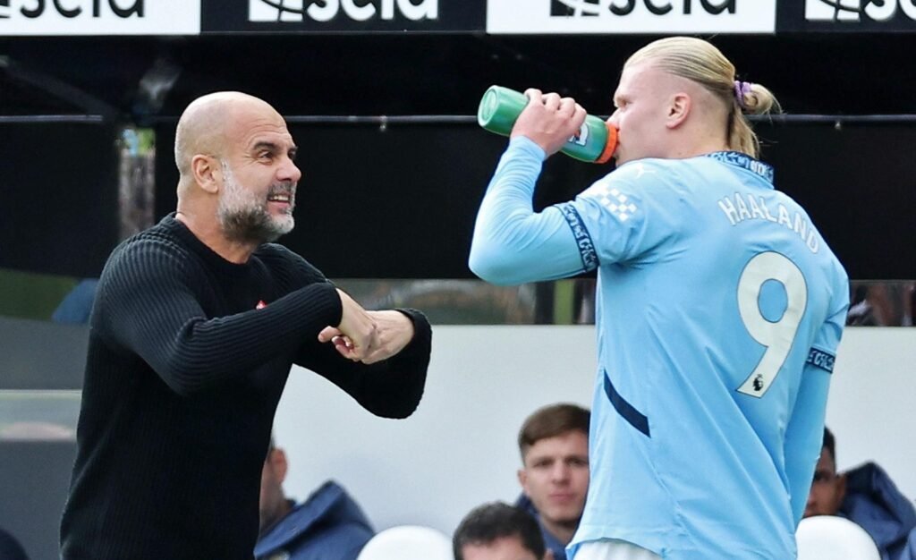 Erling Haaland durante el encuentro del Manchester City ante el Newcastle.