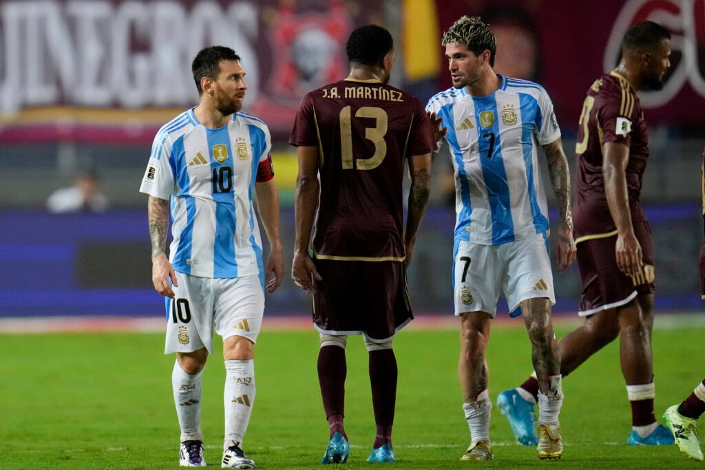 José "Brujo" Martínez durante el partido de la Vinotinto ante Argentina.