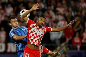 El venezolano Yangel Herrera durante el encuentro del Girona ante el Slovan Bratislava.