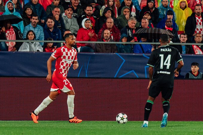 Yangel Herrera durante el encuentro de este miércoles por la Champions League.